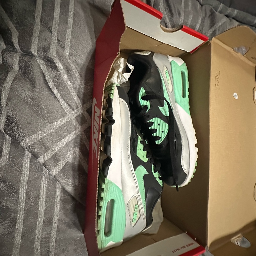 Nike Air Max 90 Sneakers in Black and Mint
